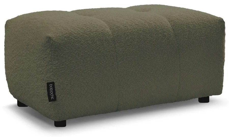 Khaki podnožka z textílie buklé Roxelane – Bobochic Paris