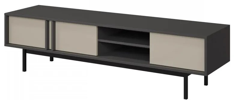 TV stolík / skrinka Wektus 3D WK09, Farby: antracit / dub olejovaný