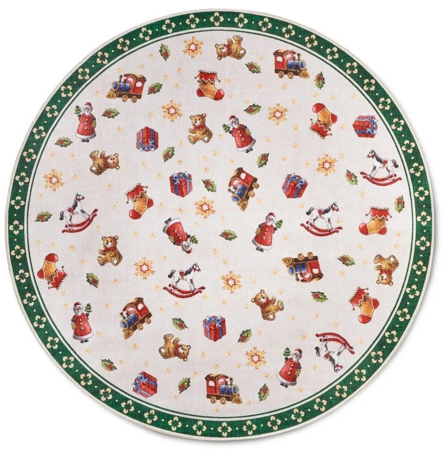 Zelený okrúhly koberec s vianočným motívom ø 150 cm Green Christmas – Villeroy&amp;Boch