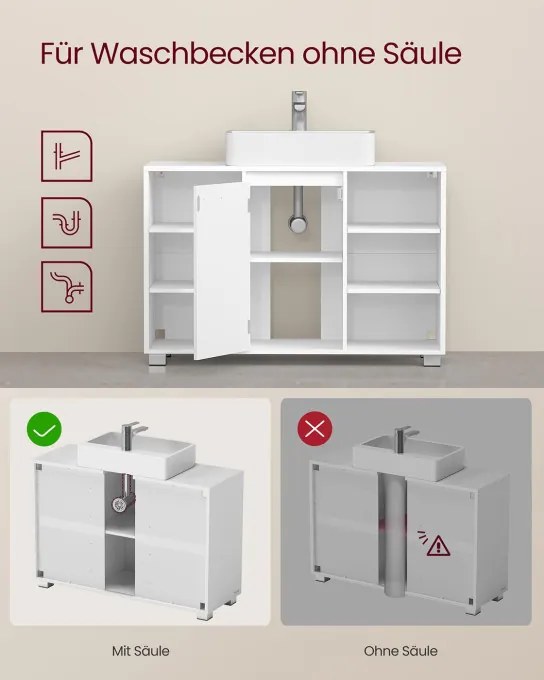 Skrinka pod umývadlo BBK507W01 biela