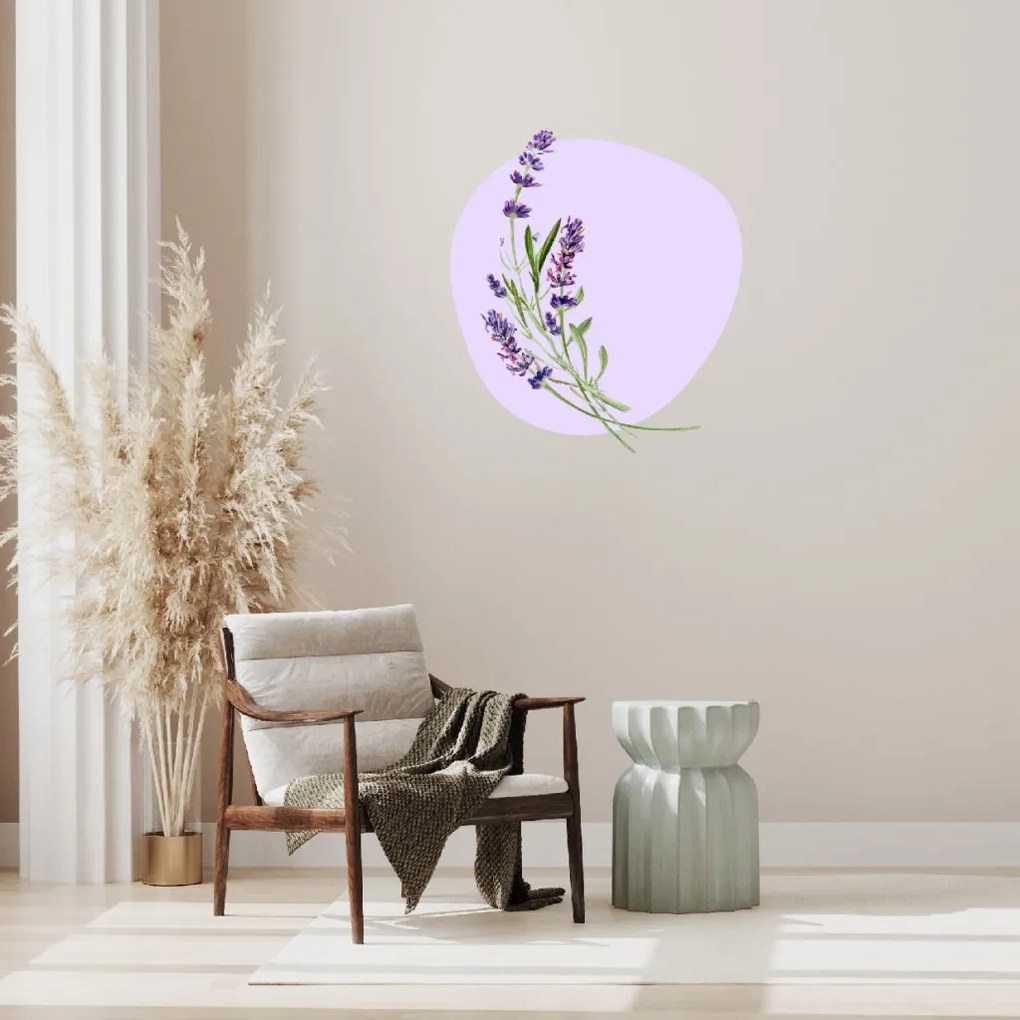 PIPPER. Textilná nálepka na stenu "Levanduľa"