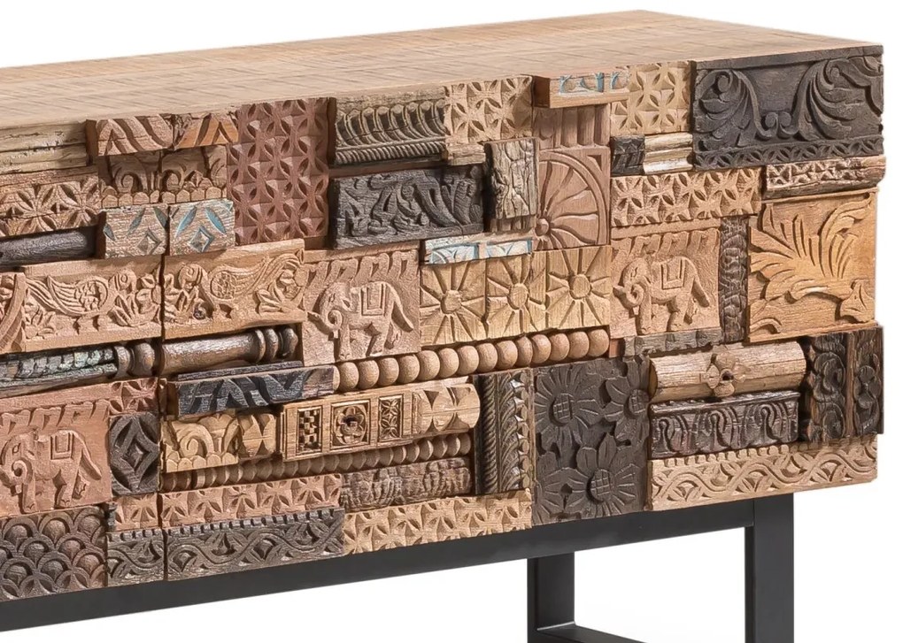 furniture-nabytek.cz - Masívny jedálenský stôl Grónsko z mangového dreva, lakovaný, hnedý – 200×40×75 cm