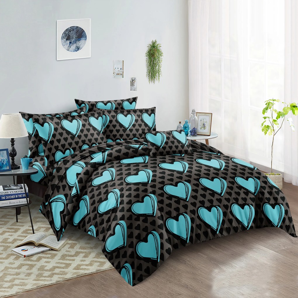 Obliečky z mikrovlákna KASUGA tyrkysové Rozmer obliečky: 70 x 90 cm | 140 x 200 cm