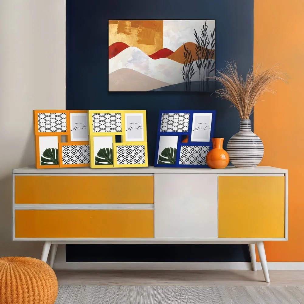 Žltý rámček na stenu 27x27 cm – knor