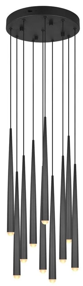 Čierne LED závesné svietidlo ø 30 cm Cala – Trio Select