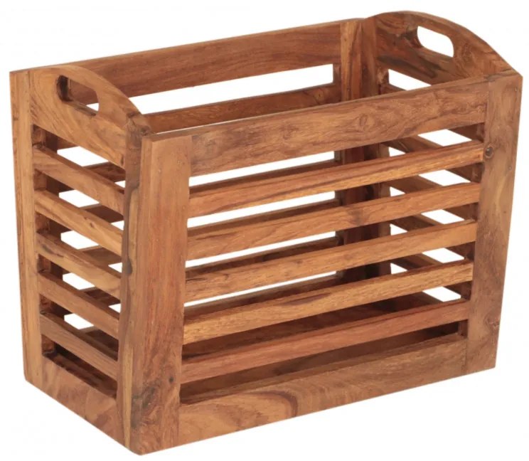 Kôš na noviny Kali 34x29x20 indický masív palisander Natural
