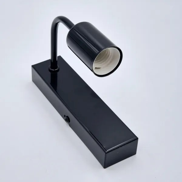 Nástenné svietidlo ASTRID 1xE27/60W/230V lesklá čierna