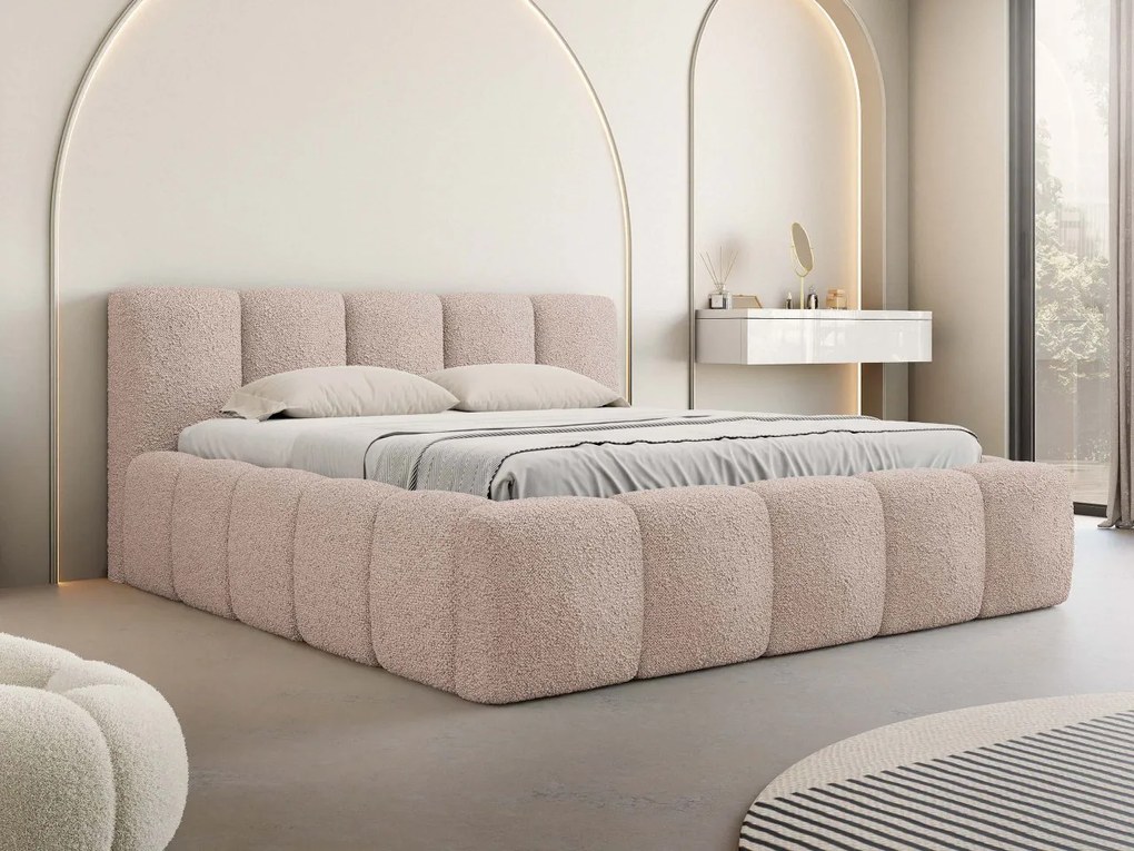 Čalúnená posteľ Ubipra Boucle, Rozmer postele: 180x200, Farby: Abriamo 14