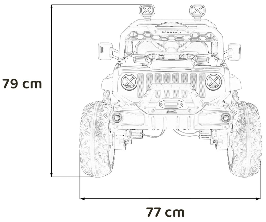 RAMIZ Elektrická autíčko  OFF ROAD Speed - zelené - 4x35W- BATÉRIA - 2x12V7Ah - 2024