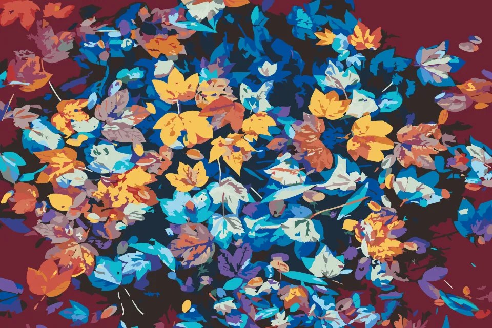 Gario Maľovanie podľa čísel Opadané lístie Rozmery: 120 x 80 cm, Rámovanie: Iba zrolované plátno