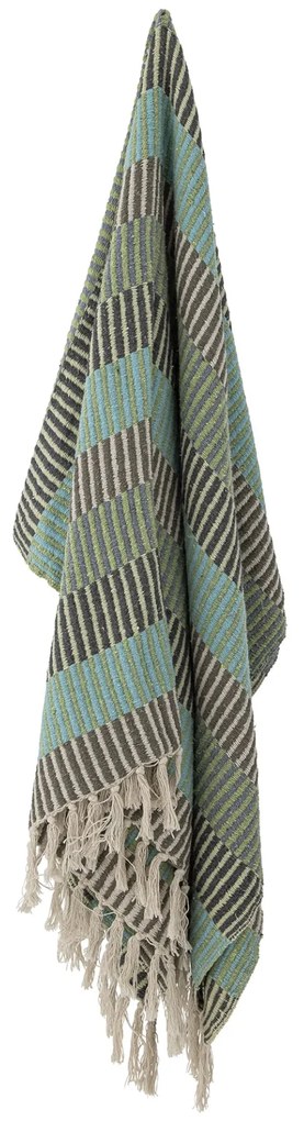 Bloomingville Prehoz z recyklovanej bavlny Isnel Blue 130 × 160 cm