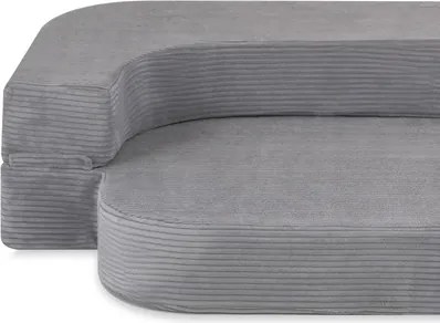 Rozkladacia detská pohovka  - sivá, prémiový menčester