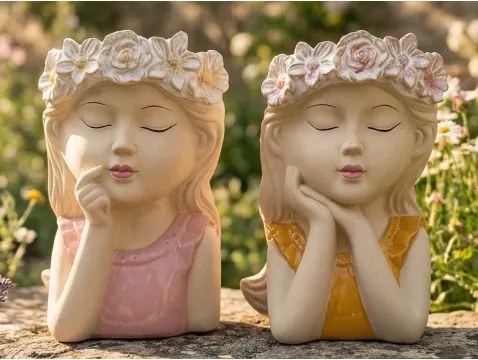 Kvetináč (2 druhy) Snívajúce dievča%