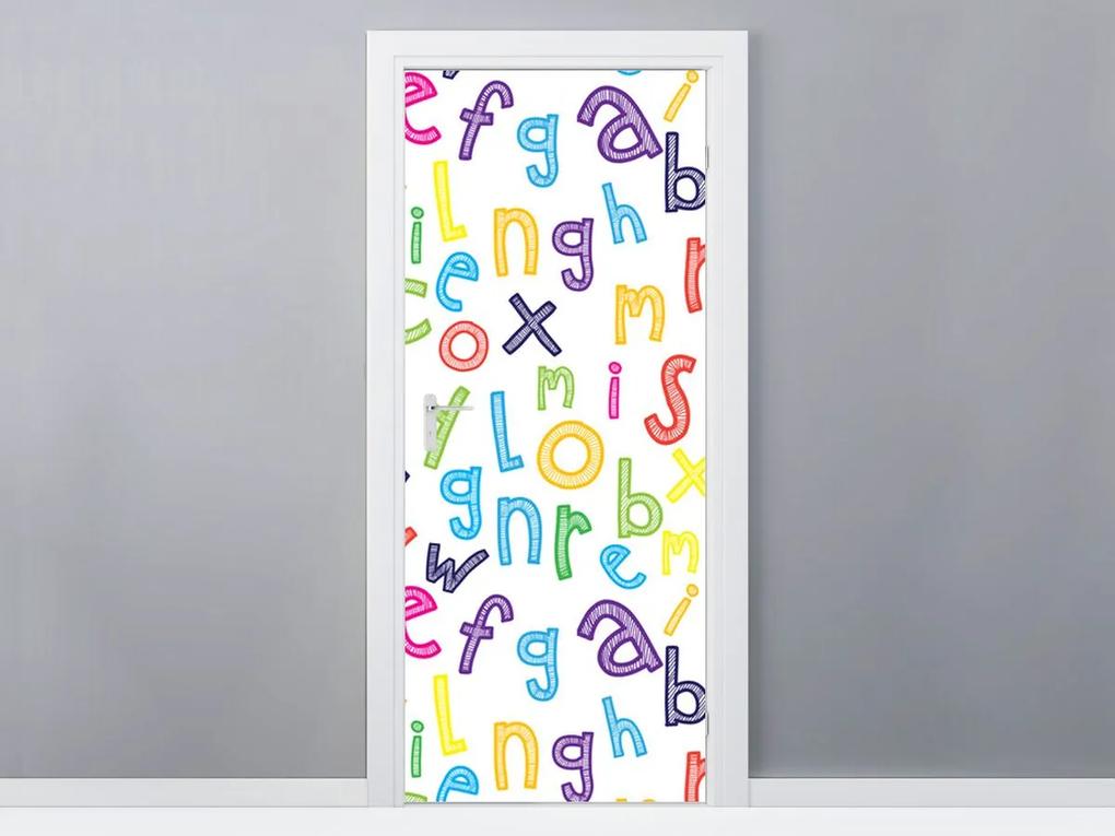 Gario Samolepiaca fólia na dvere Pekná farebná abeceda 95x205cm Veľkosť: 95 x 205 cm
