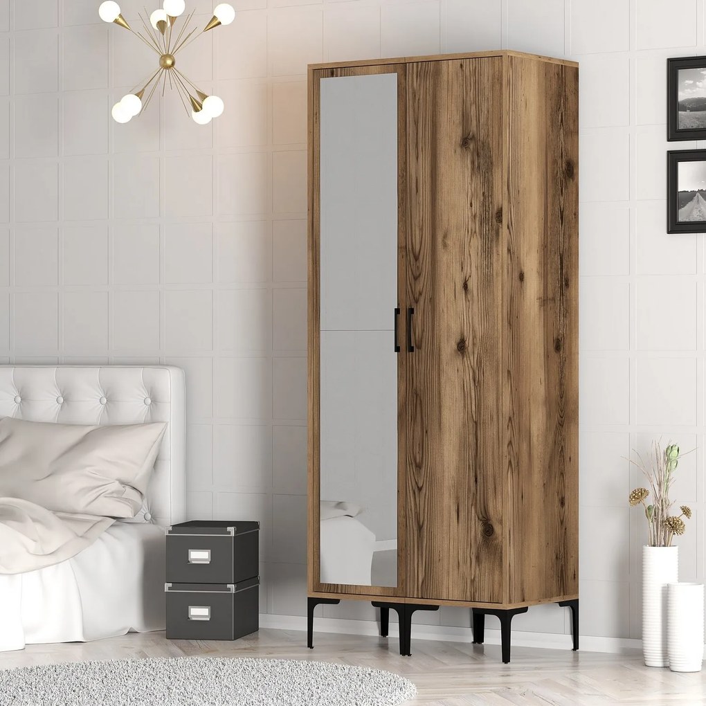 Šatníková skriňa Kiara RS (orech). Akcia -15%. Vlastná spoľahlivá doprava až k Vám domov. 1088544