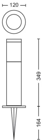 Philips - SADA 3x LED Vonkajšia lampa UTRECHT GARDENLINK LED/24W/230V 2700K IP44