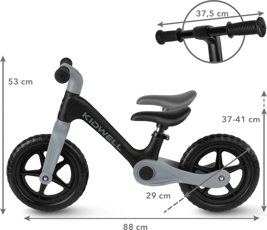 Kidwell FLEX skladacie odrážadlo pre deti – ľahké 2,9 kg, EVA kolesá