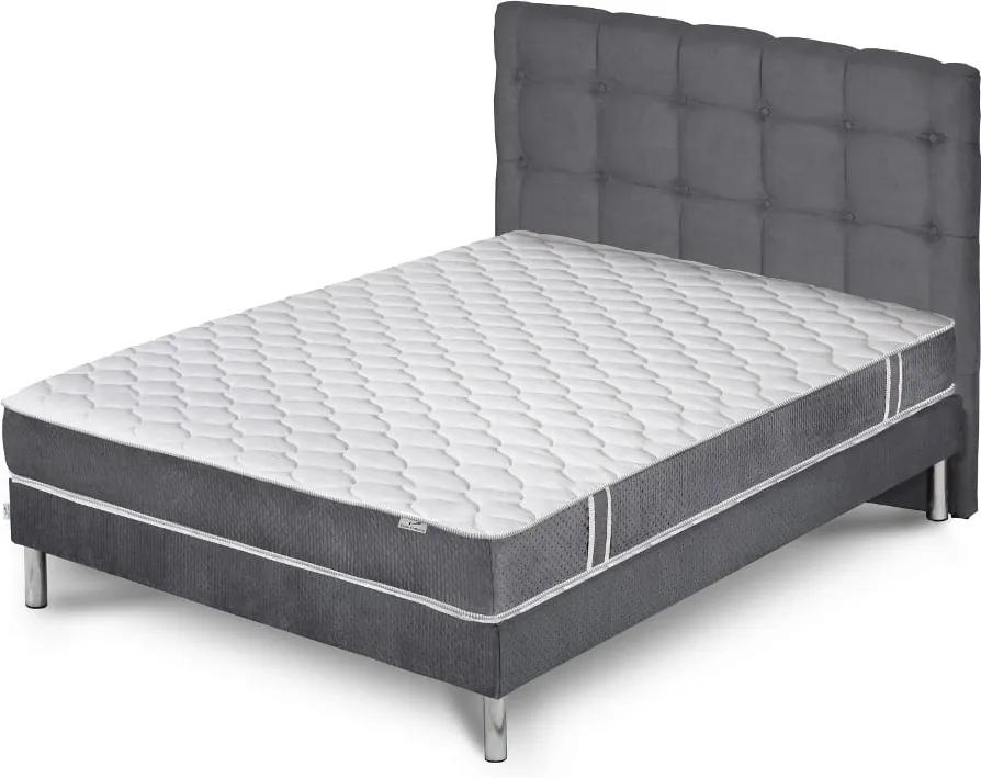 Sivá posteľ s matracom Stella Cadente Maison Syrius Saches, 160 × 200 cm