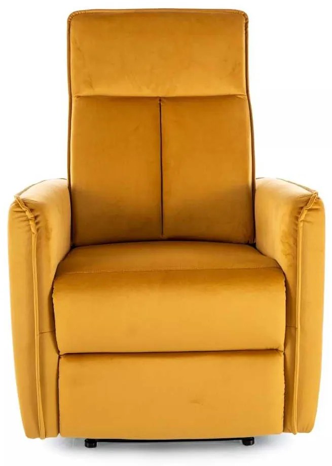 Polohovacie kreslo Maxime Velvet, žltá