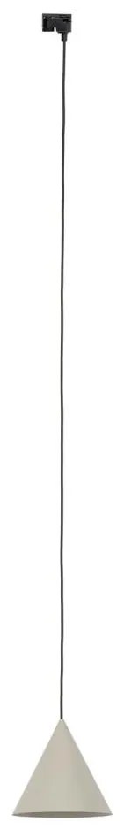 Luster na lanku do lištového systému CONO 1xE27/15W/230V čierna/béžová