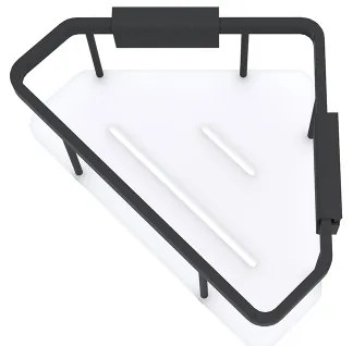 NIMCO Ki-14003-B-90 - Nástenná polica do sprchy KIBO matná čierna/biela