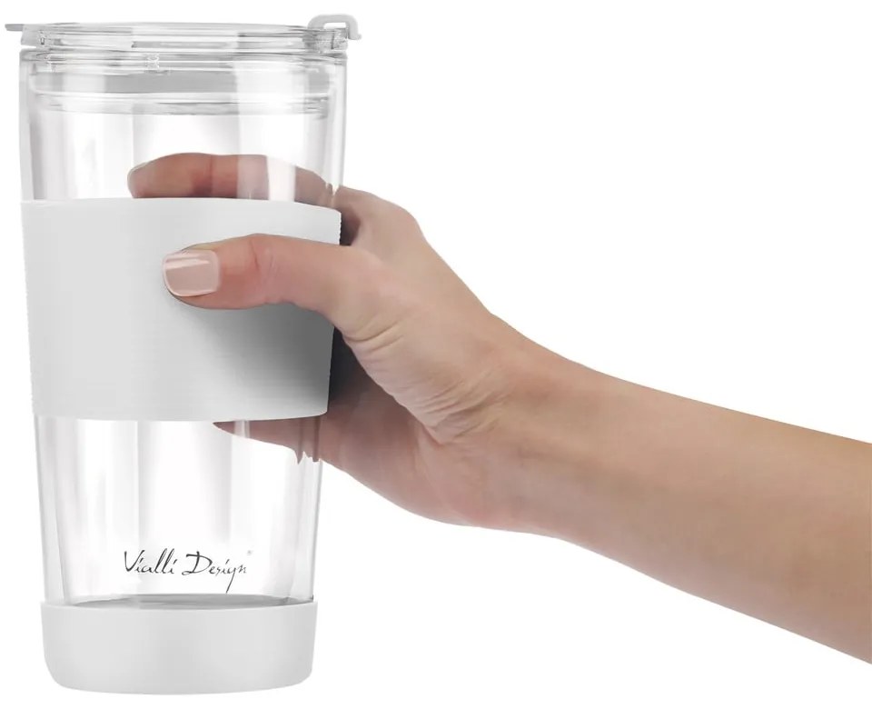 Biely termo hrnček 600 ml Fuori – Vialli Design