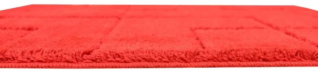 Kúpeľňový koberček Inez Red červený / geometria