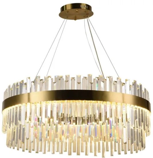 LED Stmievateľný luster na lanku LED/110W/230V 3000-6500K zlatá + diaľkové ovládanie