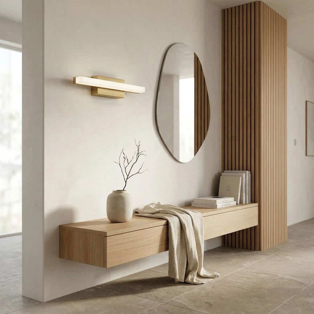 Toolight Toolight, LED nástenné svietidlo 42cm, 6W, 4000K, 500lm, APP1851-1W, zlatá matná, OSW-66005