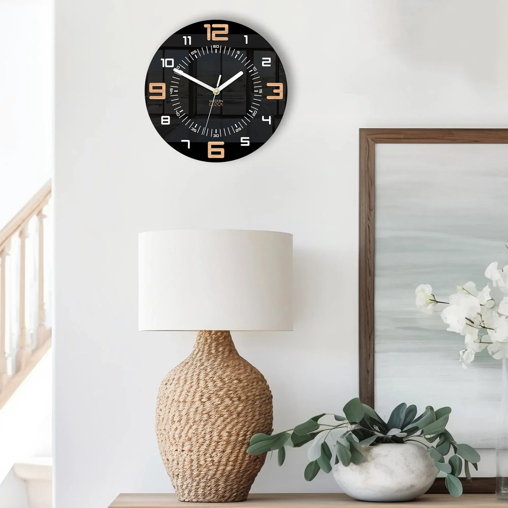 Nástěnné hodiny Alaska 28 cm černé