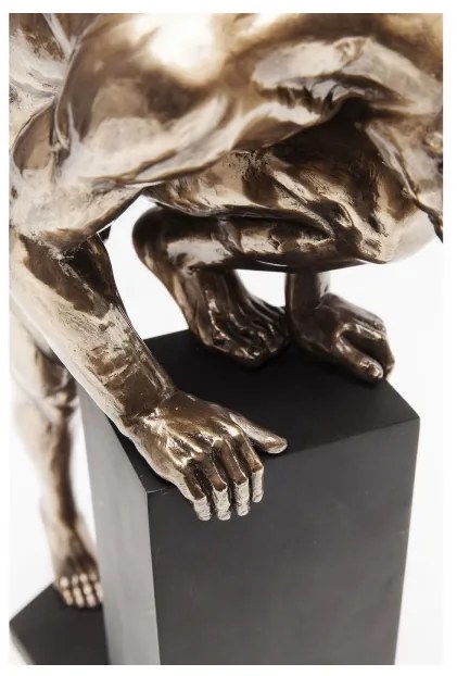 KARE DESIGN Dekoratívny predmet Nude Man Stand 35 cm bronzový 35,5 × 25,5 × 12,5 cm