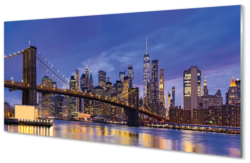 Obraz na akrylátovom skle Bridge sunset panorama 140x70 cm
