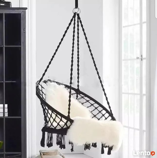 Bestent Závesné hojdacie kreslo BLACK LUXURY s poduškou