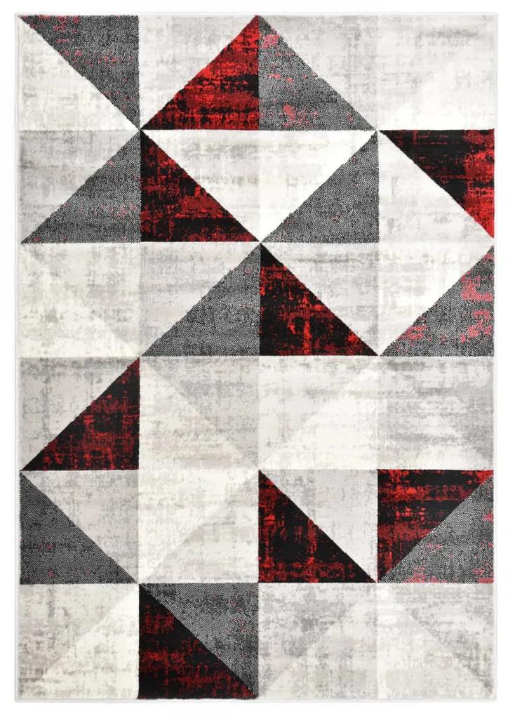vidaXL Koberec, čierno červený 140x200 cm, PP | BIANO