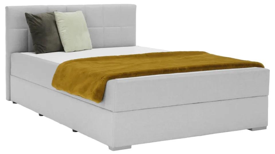 Kondela Boxspringová posteľ 140x200, svetlosivá, FERATA KOMFORT