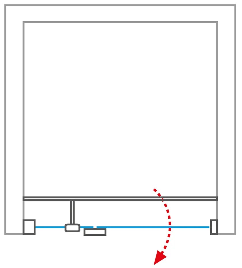 Jednokrídlové dvere do niky OBDNL(P)1 Ľavá 90 cm 200 cm