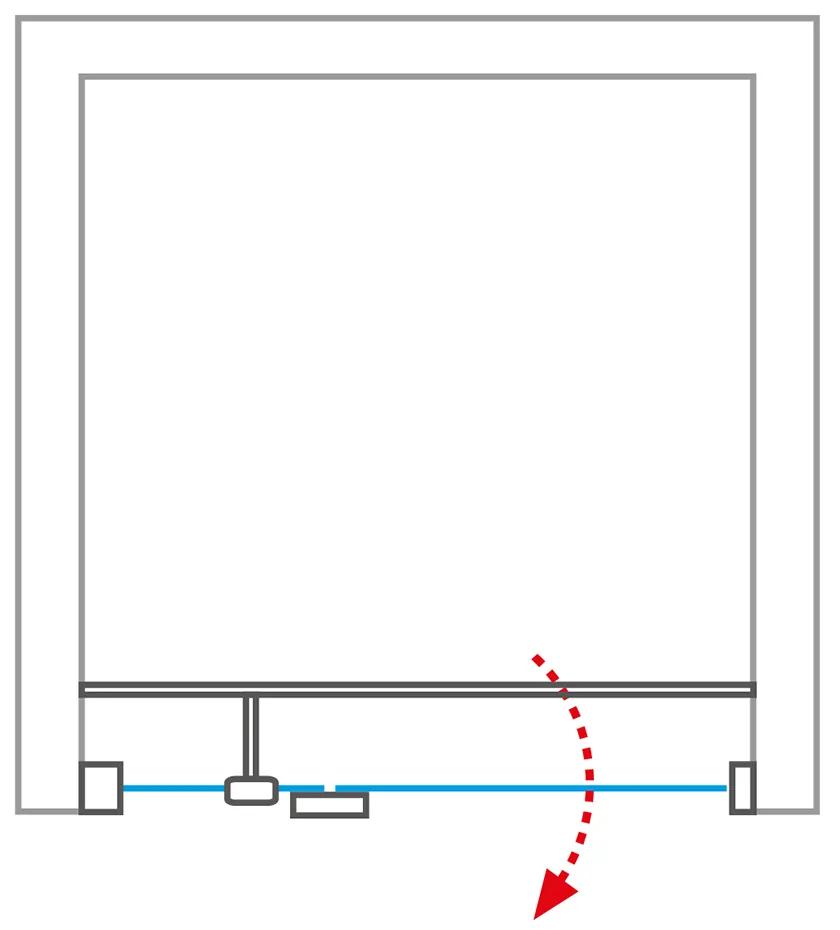 Jednokrídlové dvere do niky OBDNL(P)1 Pravá 90 cm 200 cm