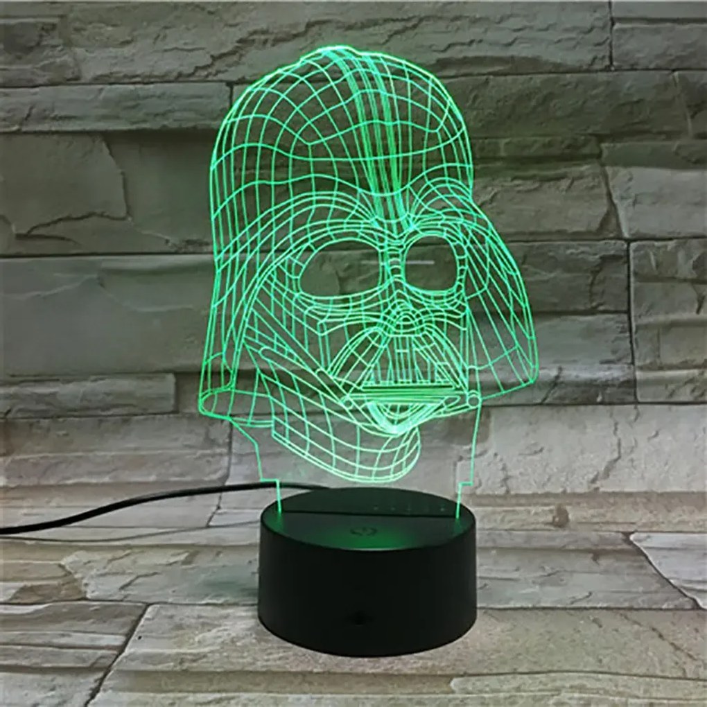 3Dmix 3DL-CRK047 – 3D LED nočná lampa - Darth Vader (Star Wars) (Crack základňa)