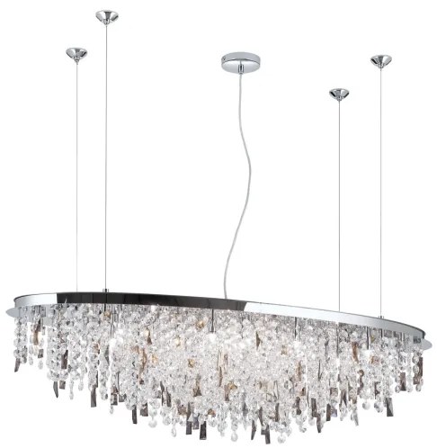 Orion - Krištáľový luster na lanku CRYSTALRIVER 21xG9/40W/230V lesklý chróm