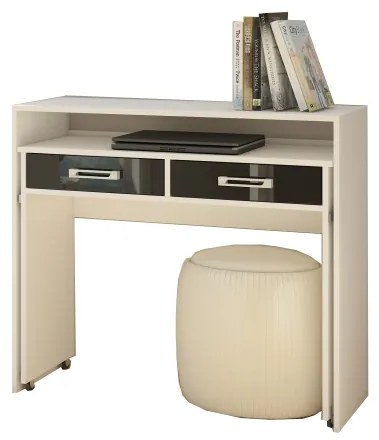PC stolík Zoe (biela + lesk čierny). Vlastná spoľahlivá doprava až k Vám domov. 780215