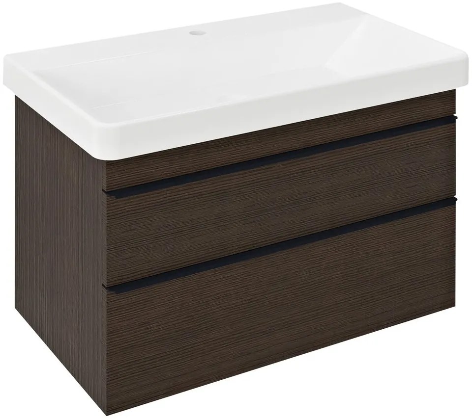 Sapho Sapho, SITIA umývadlová skrinka 75,6x50x44,2cm, 2x zásuvka, borovica rustik, SI080-1616