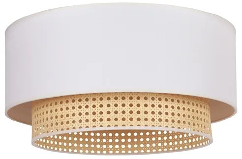 Duolla - Stropné svietidlo BOHO 3xE27/15W/230V pr. 60 cm krémová/ratan