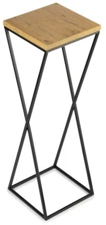 Stojan na kvety 70x24 cm čierna/hnedá