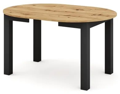 Rozkladací jedálenský stôl WILY dub artisan/čierna