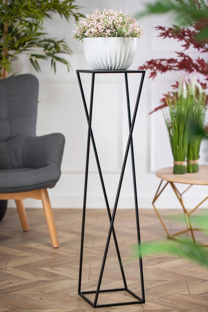 STOJAN NA KVETINÁČ LOFT4 100X24X24 CM ČIERNA