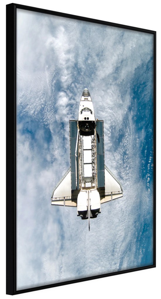 Artgeist Plagát - Space Shuttle [Poster] Veľkosť: 20x30, Verzia: Zlatý rám s passe-partout