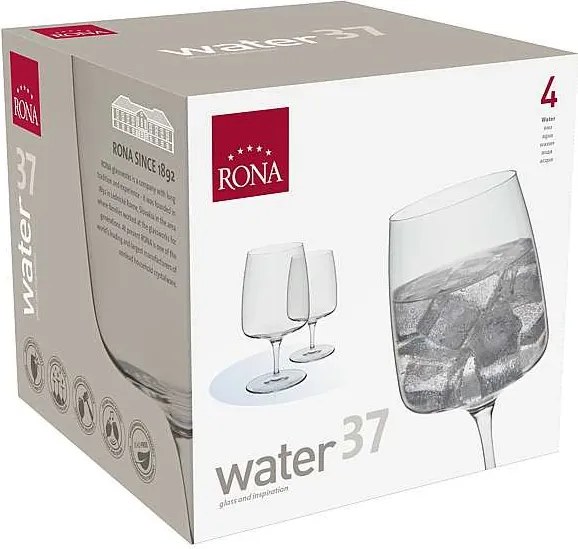 Rona poháre Water 370 ml 4 ks