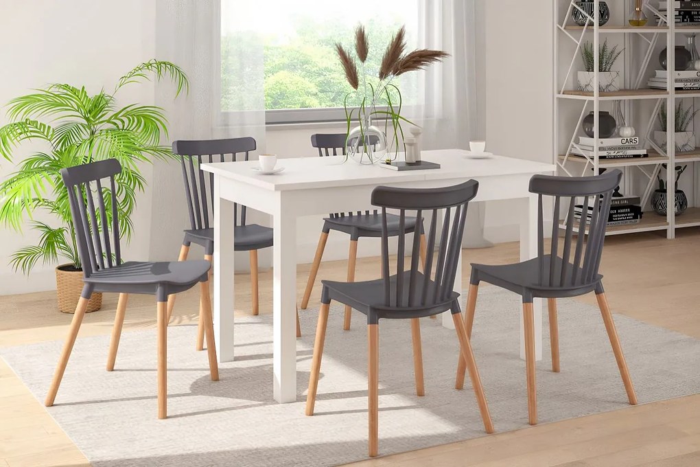 Vintino Jedálenský stôl ZENOX 120–160 cm × 70 cm – biely