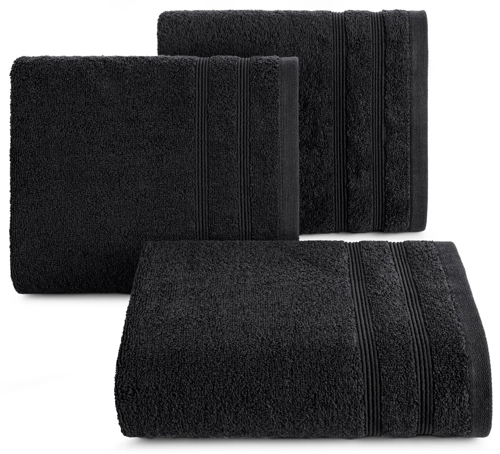 BAVLNENÝ UTERÁK ALINE 70X140 CM ČIERNA