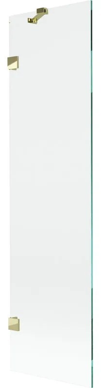 Mexen, Mexen Mesačná 1-krídlová vaňová zástena 50 x 150 cm, transparentná, zlatá - 897-050-000-50-00